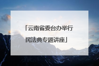 云南省委台办举行民法典专题讲座