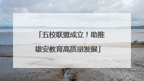 五校联盟成立！助推雄安教育高质量发展