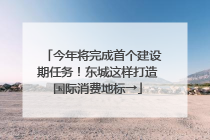 今年将完成首个建设期任务！东城这样打造国际消费地标→