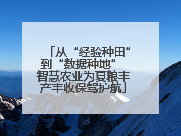 从“经验种田”到“数据种地” 智慧农业为夏粮丰产丰收保驾护航