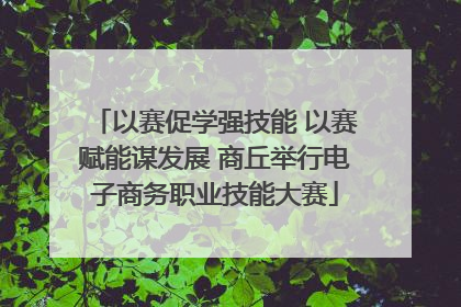 以赛促学强技能 以赛赋能谋发展 商丘举行电子商务职业技能大赛