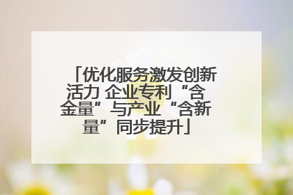 优化服务激发创新活力 企业专利“含金量”与产业“含新量”同步提升