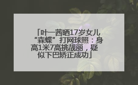 叶一茜晒17岁女儿“森蝶”打网球照：身高1米7高挑靓丽，疑似下巴矫正成功