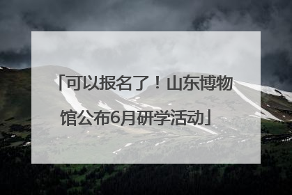 可以报名了！山东博物馆公布6月研学活动