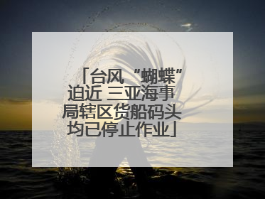 台风“蝴蝶”迫近 三亚海事局辖区货船码头均已停止作业