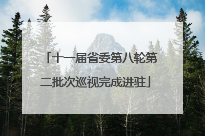 十一届省委第八轮第二批次巡视完成进驻