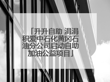 升升自助 涓涓积爱中石化黄冈石油分公司启动自助加油公益项目