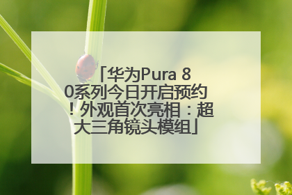 华为Pura 80系列今日开启预约！外观首次亮相：超大三角镜头模组