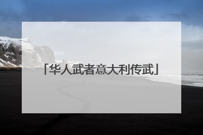 华人武者意大利传武