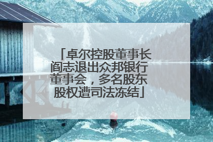 卓尔控股董事长阎志退出众邦银行董事会，多名股东股权遭司法冻结