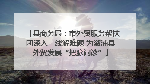 县商务局：市外贸服务帮扶团深入一线解难题 为溆浦县外贸发展“把脉问诊”