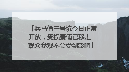 兵马俑三号坑今日正常开放，受损秦俑已移走 观众参观不会受到影响