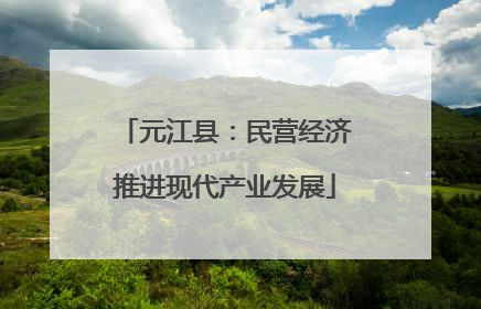 元江县：民营经济推进现代产业发展