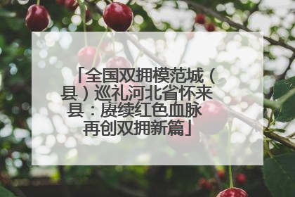 全国双拥模范城（县）巡礼河北省怀来县：赓续红色血脉 再创双拥新篇