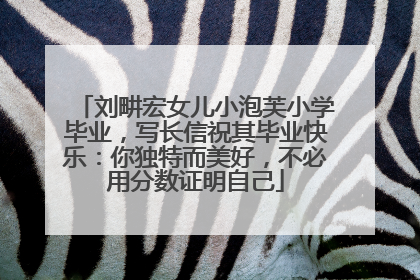 刘畊宏女儿小泡芙小学毕业，写长信祝其毕业快乐：你独特而美好，不必用分数证明自己