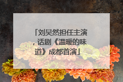 刘昊然担任主演，话剧《温暖的味道》成都首演