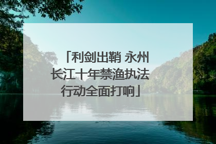 利剑出鞘 永州长江十年禁渔执法行动全面打响