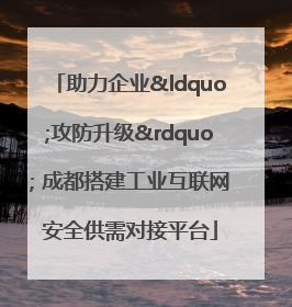 助力企业“攻防升级” 成都搭建工业互联网安全供需对接平台
