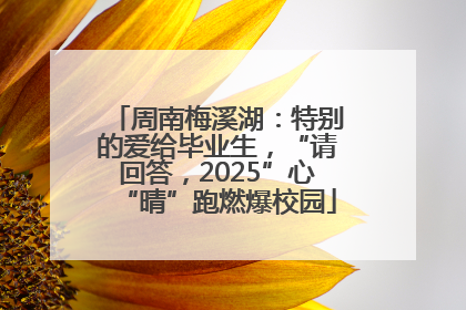 周南梅溪湖：特别的爱给毕业生，“请回答，2025”心“晴”跑燃爆校园
