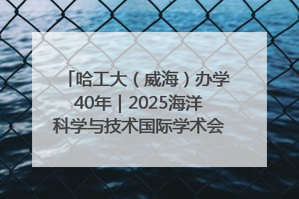 哈工大（威海）办学40年｜2025海洋科学与技术国际学术会议在威海召开