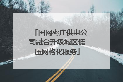 国网枣庄供电公司融合升级城区低压网格化服务