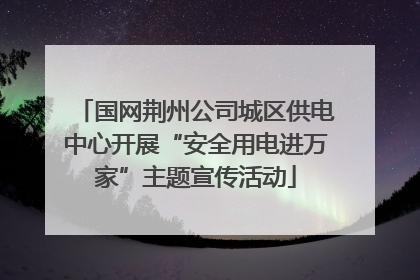 国网荆州公司城区供电中心开展“安全用电进万家”主题宣传活动