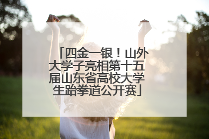 四金一银！山外大学子亮相第十五届山东省高校大学生跆拳道公开赛