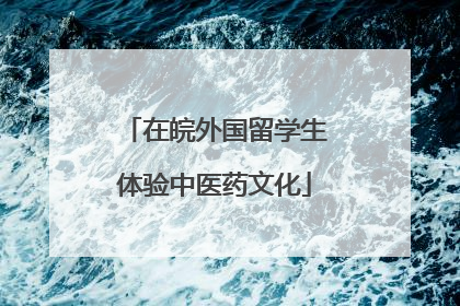 在皖外国留学生体验中医药文化