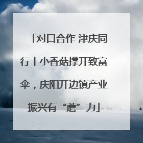 对口合作 津庆同行丨小香菇撑开致富伞，庆阳开边镇产业振兴有“蘑”力