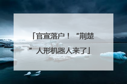 官宣落户！“荆楚”人形机器人来了