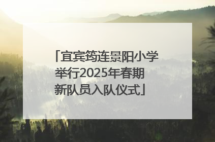 宜宾筠连景阳小学举行2025年春期新队员入队仪式