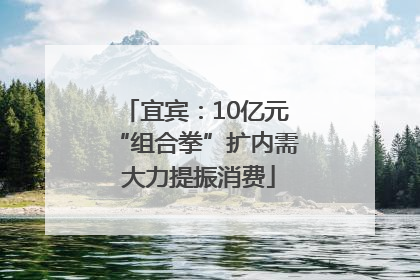 宜宾：10亿元“组合拳”扩内需 大力提振消费