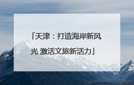 天津：打造海岸新风光 激活文旅新活力