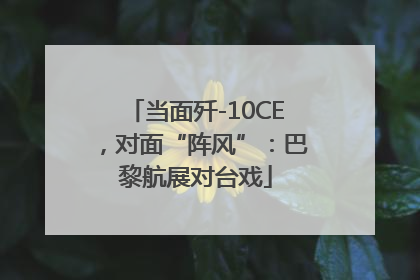 当面歼-10CE，对面“阵风”：巴黎航展对台戏