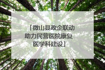 微山县政企联动助力民营医院康复医学科建设