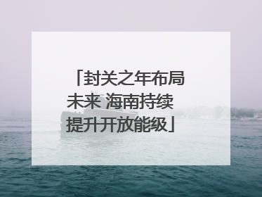 封关之年布局未来 海南持续提升开放能级