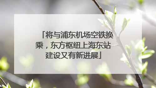 将与浦东机场空铁换乘，东方枢纽上海东站建设又有新进展