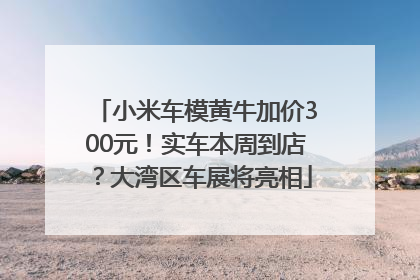 小米车模黄牛加价300元！实车本周到店？大湾区车展将亮相