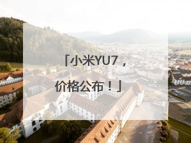 小米YU7，价格公布！
