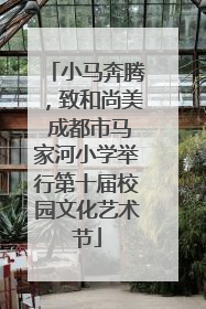 小马奔腾，致和尚美 成都市马家河小学举行第十届校园文化艺术节