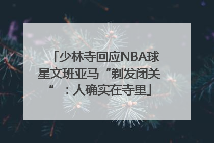 少林寺回应NBA球星文班亚马“剃发闭关”：人确实在寺里