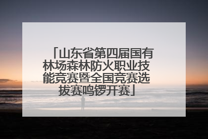 山东省第四届国有林场森林防火职业技能竞赛暨全国竞赛选拔赛鸣锣开赛