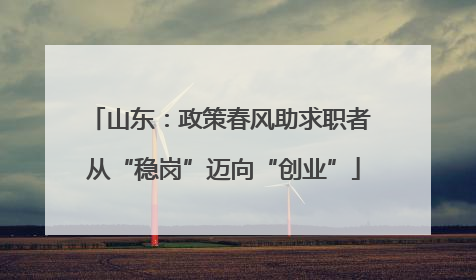 山东：政策春风助求职者 从“稳岗”迈向“创业”