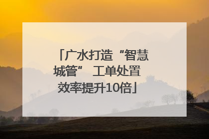 广水打造“智慧城管” 工单处置效率提升10倍