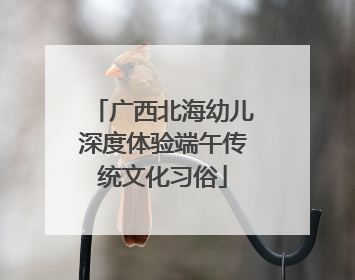 广西北海幼儿深度体验端午传统文化习俗