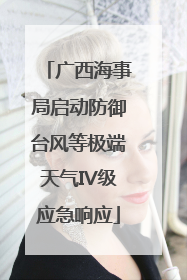 广西海事局启动防御台风等极端天气IV级应急响应