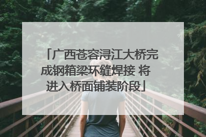广西苍容浔江大桥完成钢箱梁环缝焊接 将进入桥面铺装阶段