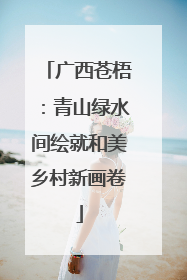 广西苍梧：青山绿水间绘就和美乡村新画卷
