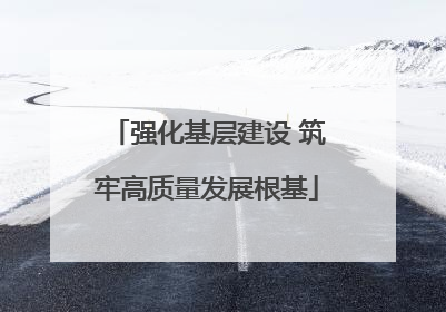 强化基层建设 筑牢高质量发展根基