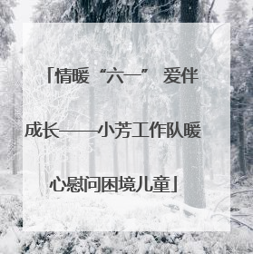 情暖“六一” 爱伴成长——小芳工作队暖心慰问困境儿童